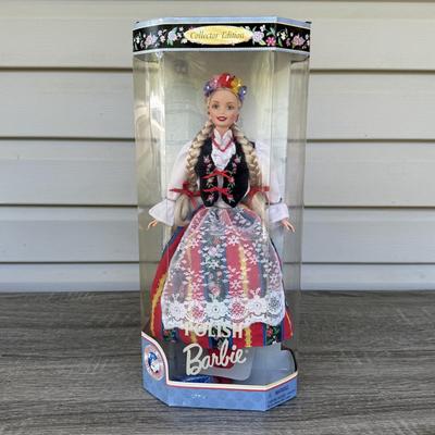 LOT 57H: NRFB Mattel Barbie Collector Edition Dolls of the World: 1997 Polish Barbie (18560), 1999 Swedish Barbie (24672) & 2002...