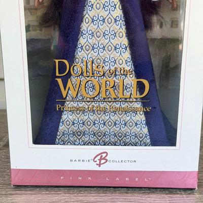 LOT 59H: NRFB Mattel 2004-05 Barbie Collector Pink Label 25th Anniversary Princess Dolls of the World: Renaissance (G5860), Holland...