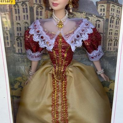 LOT 59H: NRFB Mattel 2004-05 Barbie Collector Pink Label 25th Anniversary Princess Dolls of the World: Renaissance (G5860), Holland...