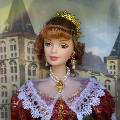 LOT 59H: NRFB Mattel 2004-05 Barbie Collector Pink Label 25th Anniversary Princess Dolls of the World: Renaissance (G5860), Holland...