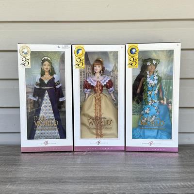 LOT 59H: NRFB Mattel 2004-05 Barbie Collector Pink Label 25th Anniversary Princess Dolls of the World: Renaissance (G5860), Holland...