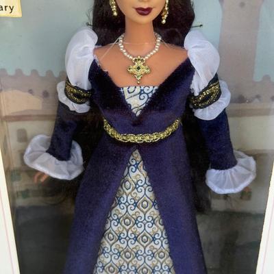 LOT 59H: NRFB Mattel 2004-05 Barbie Collector Pink Label 25th Anniversary Princess Dolls of the World: Renaissance (G5860), Holland...