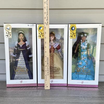 LOT 59H: NRFB Mattel 2004-05 Barbie Collector Pink Label 25th Anniversary Princess Dolls of the World: Renaissance (G5860), Holland...
