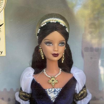 LOT 59H: NRFB Mattel 2004-05 Barbie Collector Pink Label 25th Anniversary Princess Dolls of the World: Renaissance (G5860), Holland...