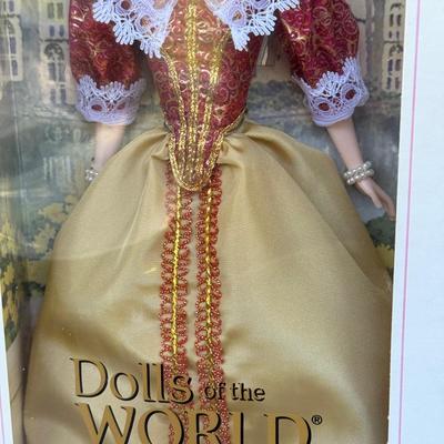 LOT 59H: NRFB Mattel 2004-05 Barbie Collector Pink Label 25th Anniversary Princess Dolls of the World: Renaissance (G5860), Holland...