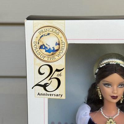 LOT 59H: NRFB Mattel 2004-05 Barbie Collector Pink Label 25th Anniversary Princess Dolls of the World: Renaissance (G5860), Holland...