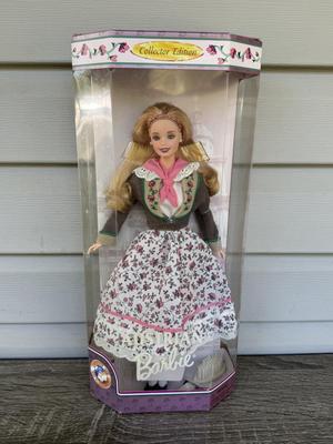 LOT 60H: NRFB Mattel Collector Edition Barbie Dolls of the World: 1998 Austrian Barbie (21553), 1995 Norwegian Barbie (14450) & 2003...