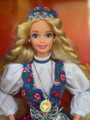 LOT 60H: NRFB Mattel Collector Edition Barbie Dolls of the World: 1998 Austrian Barbie (21553), 1995 Norwegian Barbie (14450) & 2003...