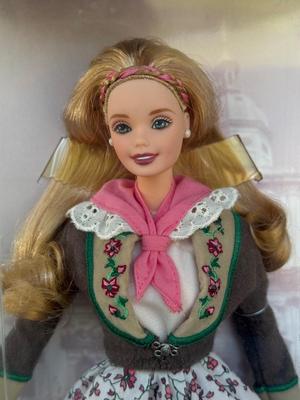 LOT 60H: NRFB Mattel Collector Edition Barbie Dolls of the World: 1998 Austrian Barbie (21553), 1995 Norwegian Barbie (14450) & 2003...