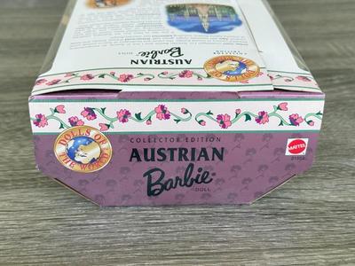 LOT 60H: NRFB Mattel Collector Edition Barbie Dolls of the World: 1998 Austrian Barbie (21553), 1995 Norwegian Barbie (14450) & 2003...