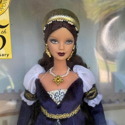 LOT 61H: NRFB 2004 Mattel 25th Anniversary Barbie Collector Pink Label Princess Dolls of the World: Renaissance (G5860), Korean Court...