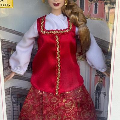 LOT 61H: NRFB 2004 Mattel 25th Anniversary Barbie Collector Pink Label Princess Dolls of the World: Renaissance (G5860), Korean Court...