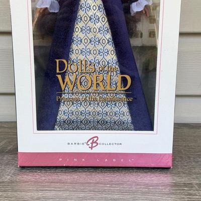 LOT 61H: NRFB 2004 Mattel 25th Anniversary Barbie Collector Pink Label Princess Dolls of the World: Renaissance (G5860), Korean Court...