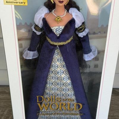LOT 61H: NRFB 2004 Mattel 25th Anniversary Barbie Collector Pink Label Princess Dolls of the World: Renaissance (G5860), Korean Court...