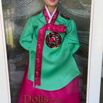 LOT 61H: NRFB 2004 Mattel 25th Anniversary Barbie Collector Pink Label Princess Dolls of the World: Renaissance (G5860), Korean Court...
