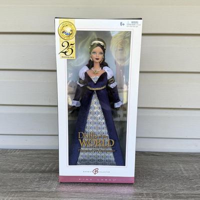 LOT 61H: NRFB 2004 Mattel 25th Anniversary Barbie Collector Pink Label Princess Dolls of the World: Renaissance (G5860), Korean Court...
