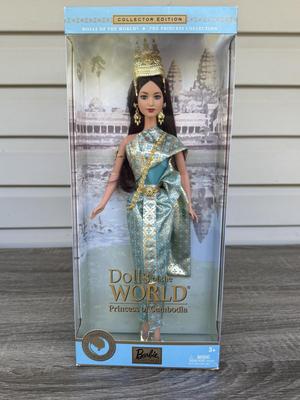 LOT 62H: NRFB 2003 Mattel Barbie Collector Edition Princess Dolls of the World: Ancient Greece (B3461), Cambodia (B3460) & Vikings...