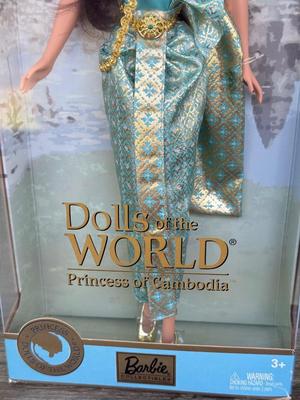 LOT 62H: NRFB 2003 Mattel Barbie Collector Edition Princess Dolls of the World: Ancient Greece (B3461), Cambodia (B3460) & Vikings...