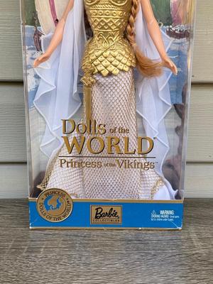 LOT 62H: NRFB 2003 Mattel Barbie Collector Edition Princess Dolls of the World: Ancient Greece (B3461), Cambodia (B3460) & Vikings...