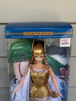 LOT 62H: NRFB 2003 Mattel Barbie Collector Edition Princess Dolls of the World: Ancient Greece (B3461), Cambodia (B3460) & Vikings...
