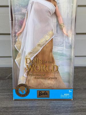 LOT 62H: NRFB 2003 Mattel Barbie Collector Edition Princess Dolls of the World: Ancient Greece (B3461), Cambodia (B3460) & Vikings...