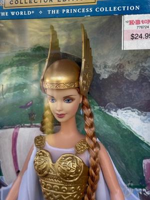 LOT 62H: NRFB 2003 Mattel Barbie Collector Edition Princess Dolls of the World: Ancient Greece (B3461), Cambodia (B3460) & Vikings...
