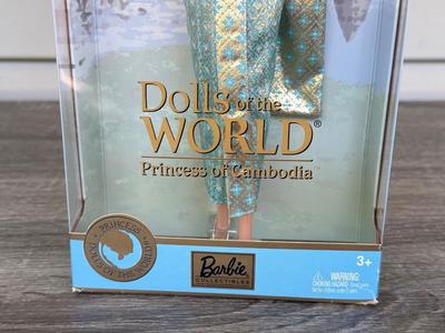 LOT 62H: NRFB 2003 Mattel Barbie Collector Edition Princess Dolls of the World: Ancient Greece (B3461), Cambodia (B3460) & Vikings...