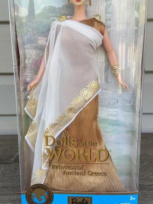 LOT 62H: NRFB 2003 Mattel Barbie Collector Edition Princess Dolls of the World: Ancient Greece (B3461), Cambodia (B3460) & Vikings...