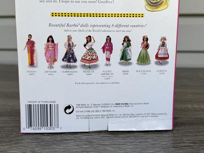 LOT 63H: NRFB 1995-96 Mattel Collector Edition Barbie Dolls of the World: Ghanian Barbie (15303), Puerto Rican Barbie (16754) &...