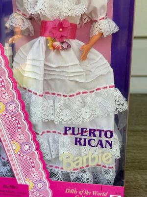 LOT 63H: NRFB 1995-96 Mattel Collector Edition Barbie Dolls of the World: Ghanian Barbie (15303), Puerto Rican Barbie (16754) &...