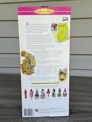 LOT 63H: NRFB 1995-96 Mattel Collector Edition Barbie Dolls of the World: Ghanian Barbie (15303), Puerto Rican Barbie (16754) &...