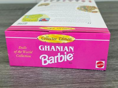 LOT 63H: NRFB 1995-96 Mattel Collector Edition Barbie Dolls of the World: Ghanian Barbie (15303), Puerto Rican Barbie (16754) &...