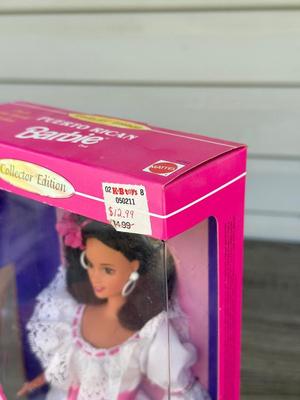 LOT 63H: NRFB 1995-96 Mattel Collector Edition Barbie Dolls of the World: Ghanian Barbie (15303), Puerto Rican Barbie (16754) &...