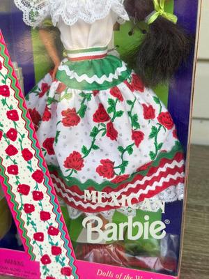 LOT 63H: NRFB 1995-96 Mattel Collector Edition Barbie Dolls of the World: Ghanian Barbie (15303), Puerto Rican Barbie (16754) &...