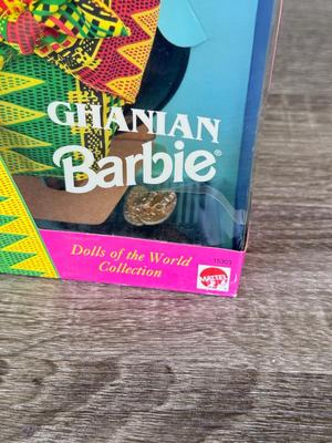 LOT 63H: NRFB 1995-96 Mattel Collector Edition Barbie Dolls of the World: Ghanian Barbie (15303), Puerto Rican Barbie (16754) &...