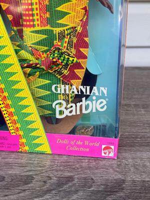 LOT 63H: NRFB 1995-96 Mattel Collector Edition Barbie Dolls of the World: Ghanian Barbie (15303), Puerto Rican Barbie (16754) &...