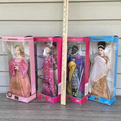LOT 64H: NRFB Mattel Collector Edition Barbie Princess Dolls of the World: 2001 China (53368), 2002 South Africa (56218), 2003 England...