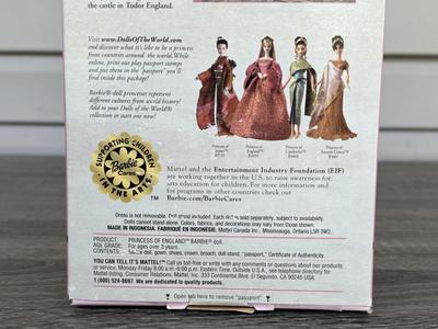 LOT 64H: NRFB Mattel Collector Edition Barbie Princess Dolls of the World: 2001 China (53368), 2002 South Africa (56218), 2003 England...