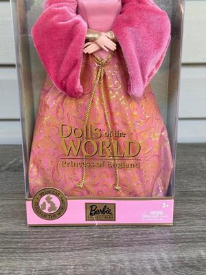 LOT 64H: NRFB Mattel Collector Edition Barbie Princess Dolls of the World: 2001 China (53368), 2002 South Africa (56218), 2003 England...