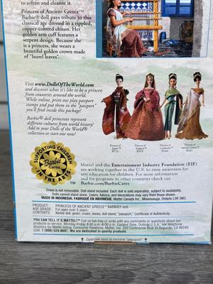 LOT 64H: NRFB Mattel Collector Edition Barbie Princess Dolls of the World: 2001 China (53368), 2002 South Africa (56218), 2003 England...