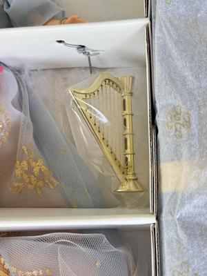 LOT 65H: NRFB Mattel Collector Edition Barbie Angels of Music Collection Dolls: 1997 Harpist Angel (18894) & 1998 Heartstring Angel...