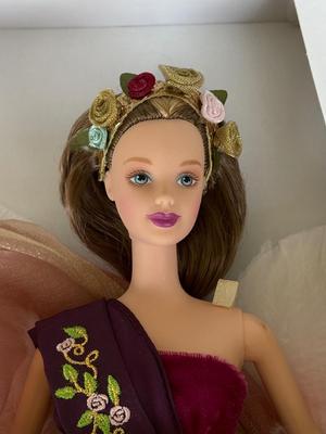 LOT 65H: NRFB Mattel Collector Edition Barbie Angels of Music Collection Dolls: 1997 Harpist Angel (18894) & 1998 Heartstring Angel...
