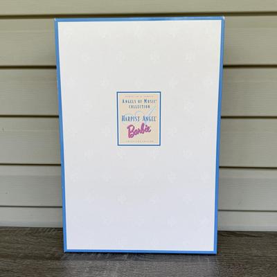 LOT 65H: NRFB Mattel Collector Edition Barbie Angels of Music Collection Dolls: 1997 Harpist Angel (18894) & 1998 Heartstring Angel...