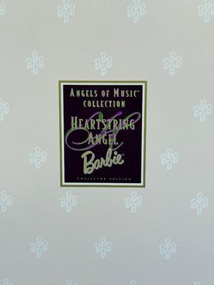 LOT 65H: NRFB Mattel Collector Edition Barbie Angels of Music Collection Dolls: 1997 Harpist Angel (18894) & 1998 Heartstring Angel...