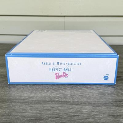 LOT 65H: NRFB Mattel Collector Edition Barbie Angels of Music Collection Dolls: 1997 Harpist Angel (18894) & 1998 Heartstring Angel...