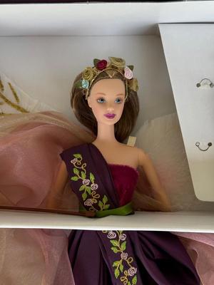 LOT 65H: NRFB Mattel Collector Edition Barbie Angels of Music Collection Dolls: 1997 Harpist Angel (18894) & 1998 Heartstring Angel...