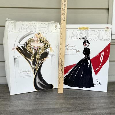 LOT 66H: NRFB Mattel Collector Edition Barbie Classique Collection Dolls: #4 1995 Midnight Gala Barbie by Abbe Littleton (12999) & #6...