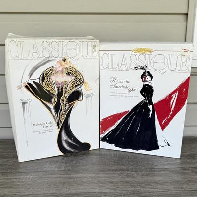 LOT 66H: NRFB Mattel Collector Edition Barbie Classique Collection Dolls: #4 1995 Midnight Gala Barbie by Abbe Littleton (12999) & #6...