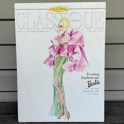 LOT 67H: NRFB Mattel Collector Edition Barbie Classique Collection Dolls: #5 1996 Starlight Dance Barbie by Cynthia Young (15461) &...
