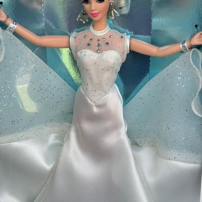 LOT 67H: NRFB Mattel Collector Edition Barbie Classique Collection Dolls: #5 1996 Starlight Dance Barbie by Cynthia Young (15461) &...